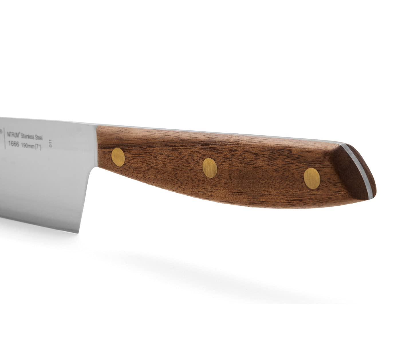 Arcos Nordika Series - Santoku Knife - Nitrum Stainless Steel - 190 mm Blade - Ovengkol Wood Handle 100% natural FSC - 100% recycled packaging - Brown Color