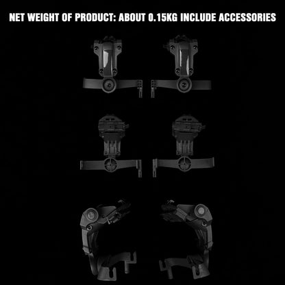 Fast Helmet ARC Rail Adapter COMTAC3 Tactical Pickup Headset Suspension Headphones Bracket with Multi-Angle Rotation for OPS Core ARC & Team Wendy Rail, Supporting Hunting Earmuffs (Black)