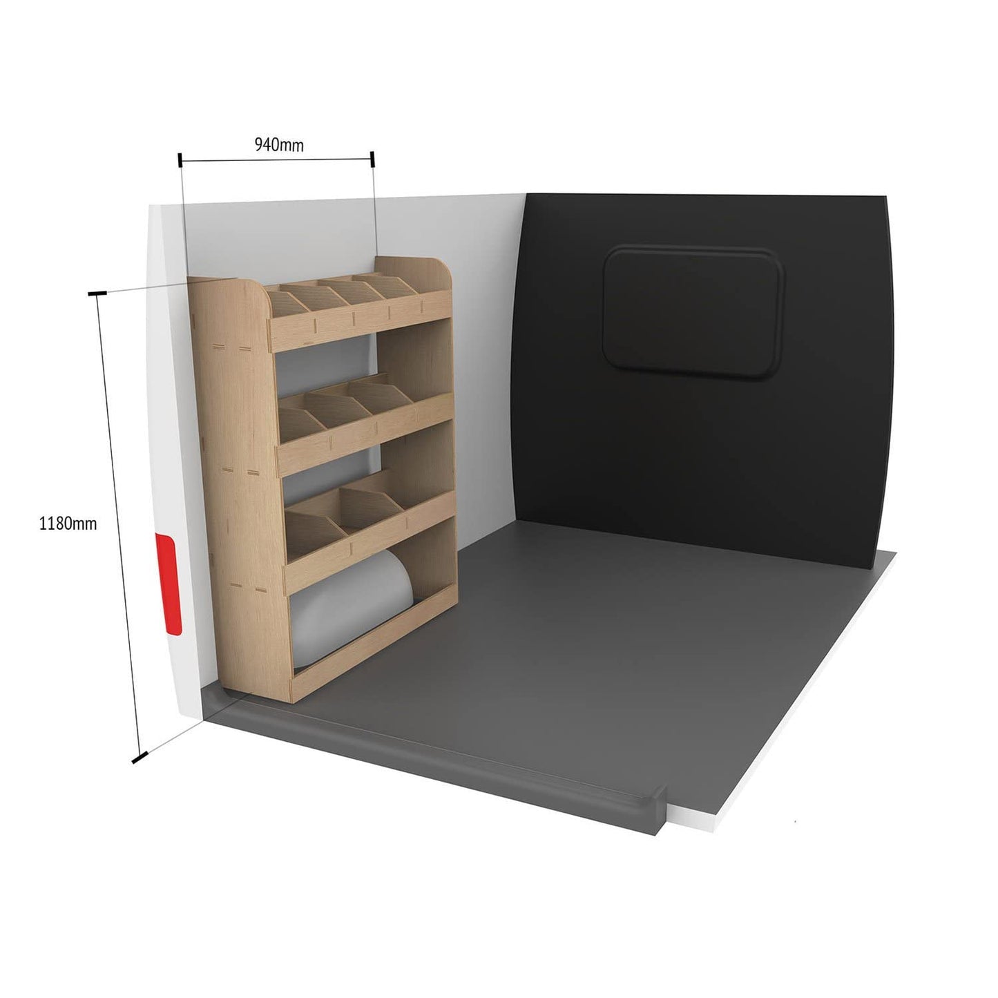 Vanify - Compatible with Citroen Jumpy L2 (M) 2016+ vehicle equipment shelves, driver side rear shelf
