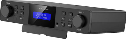 VR-Radio under-cabinet radio: Under-cabinet kitchen radio DAB+/FM, RDS, alarm clock, timer, LCD display, AUX (DAB under-cabinet radio, radio under-cabinet, bathroom)