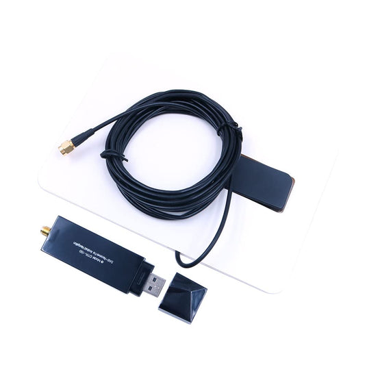 DollaTek DAB Radio Receiver in-Car Antenna Digital DAB+ Adapter Tuner Box Audio USB Amplified Loop Antenna Decoding Radio Reception for Android