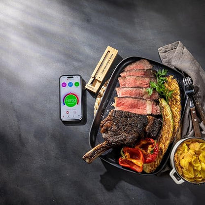 "For the "Best Mom" - MEATER Plus Engraved | The Wireless, Smart Meat Thermometer with 50m Range For Oven, Grill, Pan, and Rotisserie Perfect Meat Enjoyment via App in German Language"