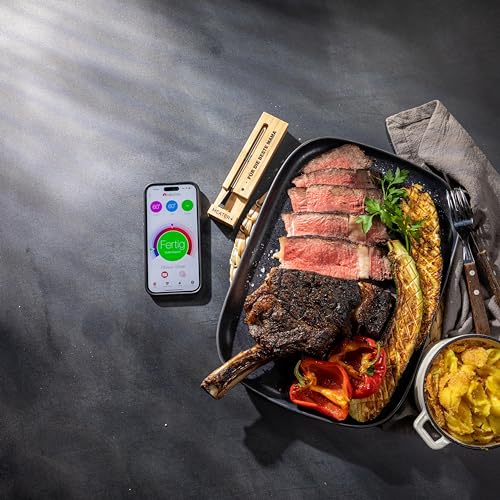 "For the "Best Mom" - MEATER Plus Engraved | The Wireless, Smart Meat Thermometer with 50m Range For Oven, Grill, Pan, and Rotisserie Perfect Meat Enjoyment via App in German Language"