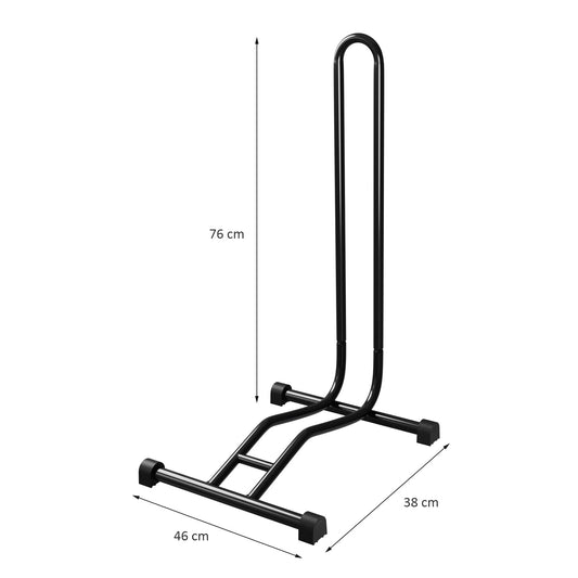 WELLGRO Bike Stand - Steel, secure hold - Color black