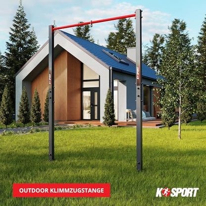 K-Sport: Stationary outdoor pull-up bar with 150kg capacity I Weatherproof power station with pull-up bar I Pull-up tower for muscle training, including e-book.