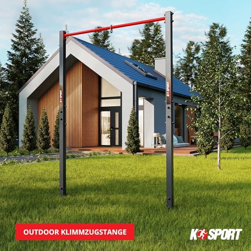 K-Sport: Stationary outdoor pull-up bar with 150kg capacity I Weatherproof power station with pull-up bar I Pull-up tower for muscle training, including e-book.