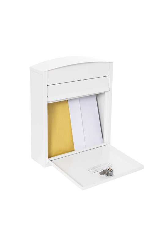 Arregui - Stainless steel mailbox, 28.5 x 24 x 9.5 cm, white.