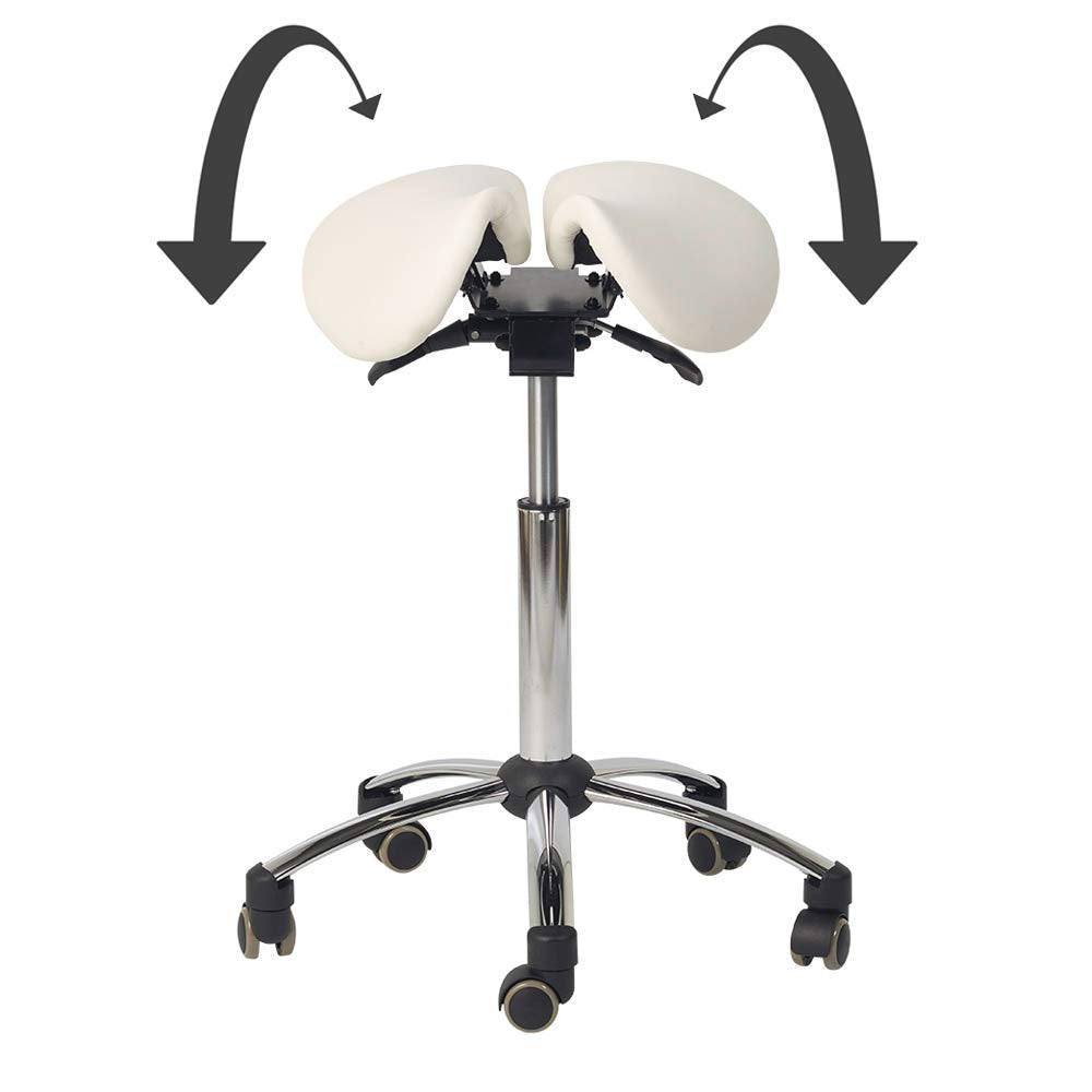 Teqler saddle stool white