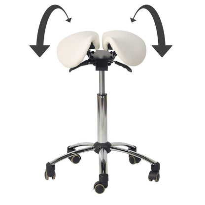 Teqler saddle stool white