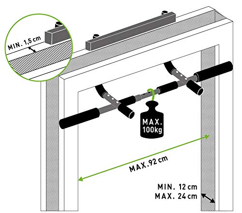 Turtle Fitness Multifunctional Door Frame Pull-Up Bar 4 in 1
