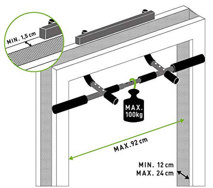 Turtle Fitness Multifunctional Door Frame Pull-Up Bar 4 in 1