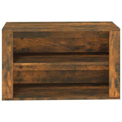 FIRBNUS shoe rack smoked oak 75x35x45 cm wood composite shoe organizer shoe storage shoe cabinet wood shoe rack wood cabinet for entryway hallway ample storage practical & elegant