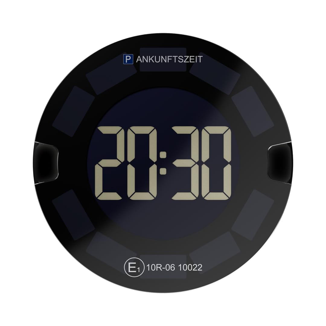 OOONO P-DISC 3 [New] - Electronic parking disc solar with approval for the car - Automatic digital parking disc electric - Solar-powered parking clock with up to 5 years longer battery life.
