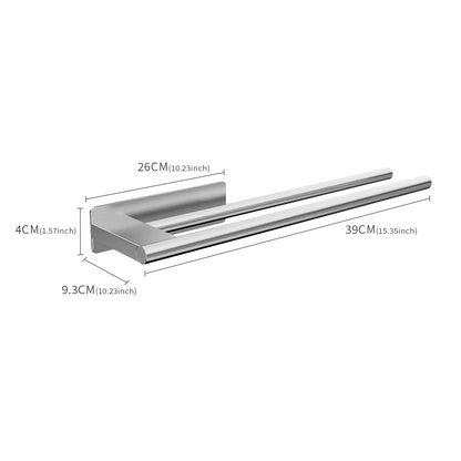 Dvocel towel holder without drilling Double 304 stainless steel towel bar Two-armed Self-adhesive guest towel holder Wall-mounted for bathroom kitchen