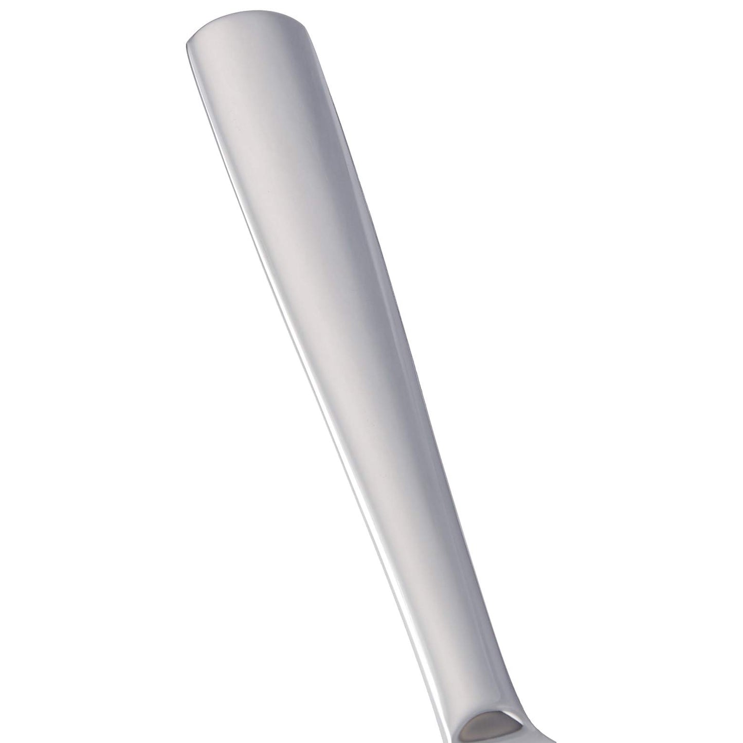 Amazon Basics - Stainless Steel Flatware Set with Square Edge, 45-Piece Set, for 8 People, Silver Color.