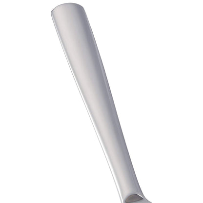 Amazon Basics - Stainless Steel Flatware Set with Square Edge, 45-Piece Set, for 8 People, Silver Color.