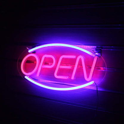 Wanxing LED Open Sign Neon Night Light for Room Decor, Bedroom, Bar, Pub, Hotel, Cafe, Restaurant, Game Room. Wall Art Decorative Sign, Powered by USB.