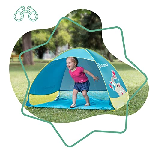 Badabulle Anti-UV Tent, Large Beach Shelter, High Sun Protection SPF 50+, Pop-Up System