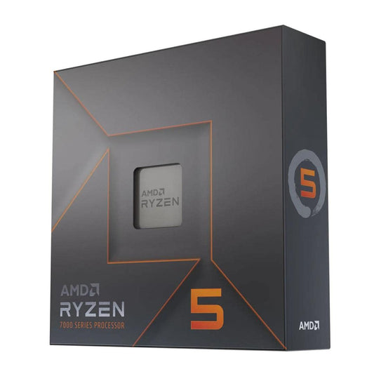 AMD Ryzen 5 7600X processor (integrated Radeon graphics, 6 cores/12 threads, 105W TDP, AM5 socket, 38MB cache, Up to 5.3 GHz max boost, No cooler)