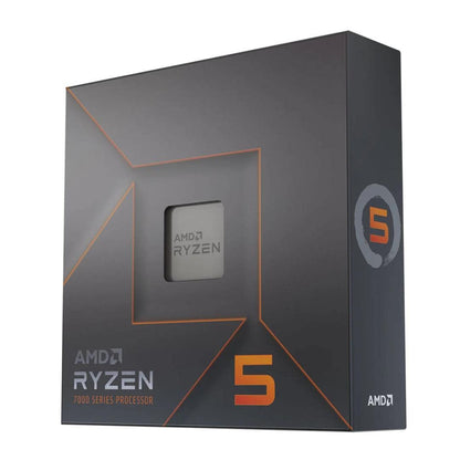 AMD Ryzen 5 7600X processor (integrated Radeon graphics, 6 cores/12 threads, 105W TDP, AM5 socket, 38MB cache, Up to 5.3 GHz max boost, No cooler)