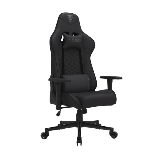 SENSE7 Gaming Fabric Spellcaster Office Chair Gamer Ergonomic seat Armrest One-piece steel frame Adjustable tilt angle Black, 43-52 x 69.5 x 57, 5902659841537