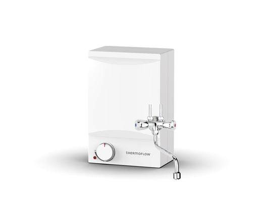 Thermoflow OT 5 Combi Over-table storage tank including low-pressure fitting | Hot water tank 5 l storage volume | Electric hot water tank G 1/2" connection | 35 - 75 °C | 65 °C in 10 min.