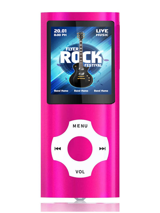 32GB Bluetooth MP3 Player, Tabmart MP4 Music Player Supports Audio Player Media Player FM Radio E-Books Long Battery Life 1.81 Inch Color Display Music Player Red