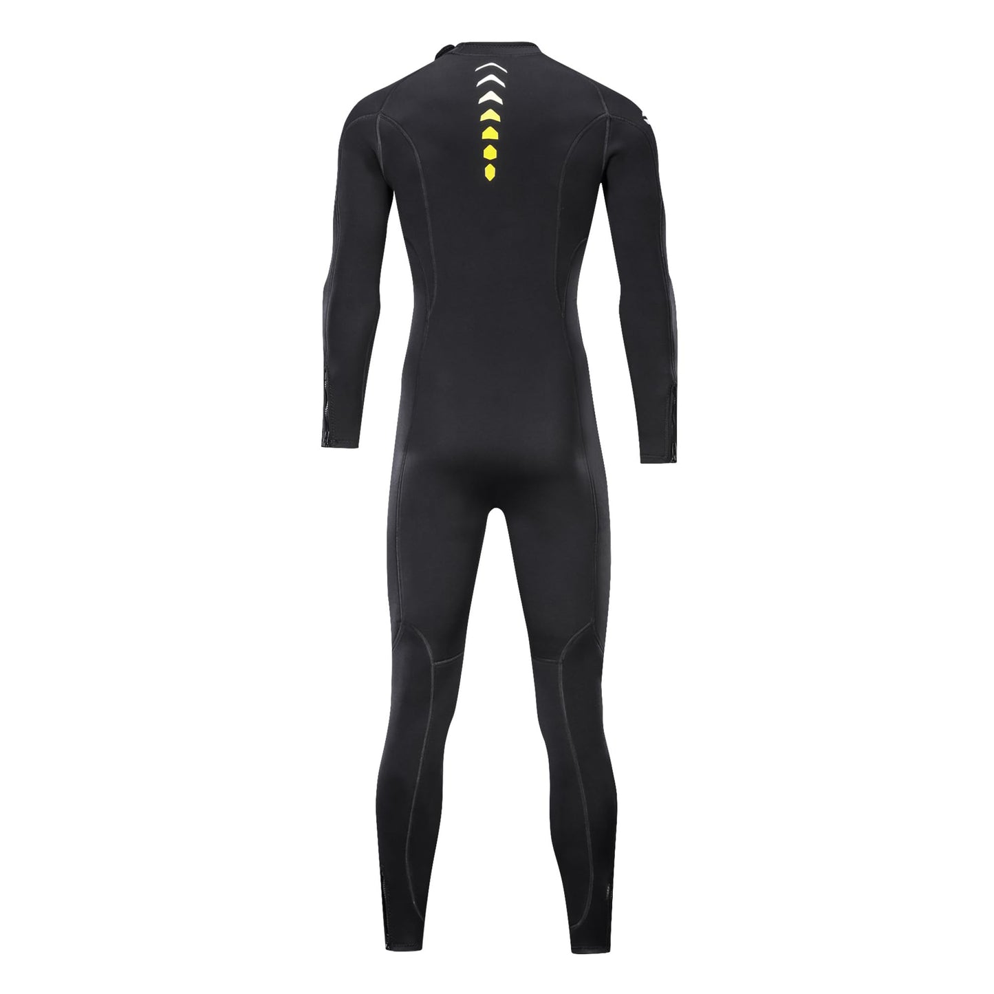 Ultra-stretch 3mm neoprene wetsuit with front zipper, full-body design for men and women. Ideal for snorkeling, diving, swimming, surfing. (Men, L)