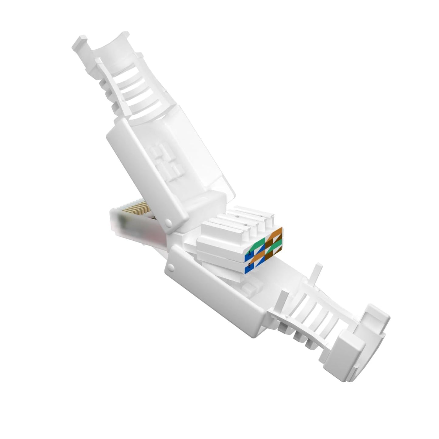 Germany B.e.s.t 10x network plug RJ45 CAT6 tool-free - tool-less LAN UTP cable plug for CAT5, CAT6, CAT7 - Suitable for installation and patch cables.