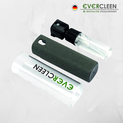 EVERCLEEN 2 GO Made in Germany Screen Cleaner Pro + EVERCLEEN Screen Cleaner 500ml + Refill + 4in1 Cleaning Tool + Microfiber Cloth Vegan Cleaner. For tablet displays smartphones