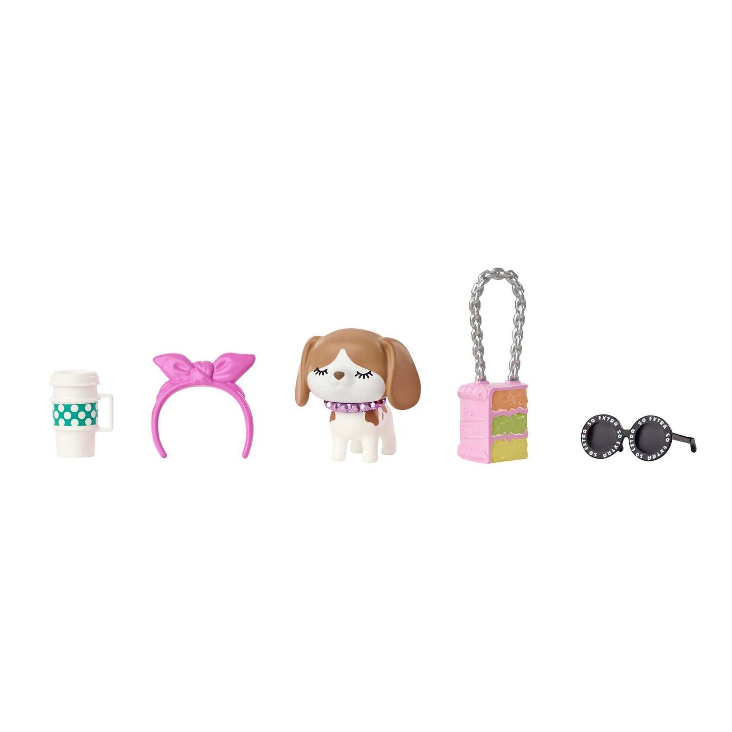 Barbie HHN09 - Extra doll in leopard print pants and fur jacket, with pet puppy, extra long hair and accessories, Flexible joints, Doll toy for children aged 3 and up, Multicolor