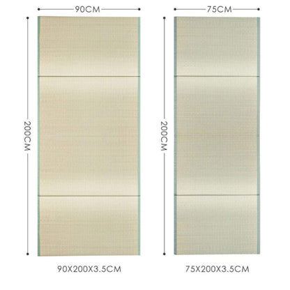 Japanese traditional Tatami mat/Futon mattress, firm and comfortable/natural grass/foldable, easily collapsible, ideal for bed, meditation, yoga, zen room/Japanese tea room, 3.5 cm thick.