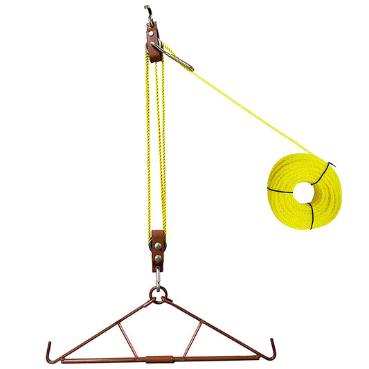 ATFLBOX Game Hoist Gambrel System and Dual Pulley Hoist Lift System, High Capacity Hunting Access Gifts for Men.