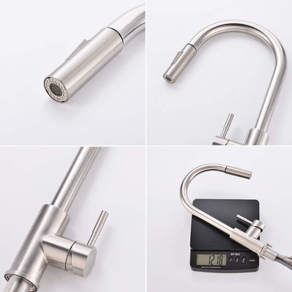 AIMADI Touch Sensor Kitchen Faucet Faucet with Pull-Out Sprayer 360° Rotatable Sink Faucet Mixer Tap Single Handle Kitchen Sink Faucet Brushed Nickel