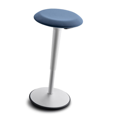 Sedus se:fit, Ergonomic Stool, Standing Stool, Sit-Stand Stool, Standing Aid, Blue, Gray, Plastic, Rubber base, Height adjustable from 53-80 cm