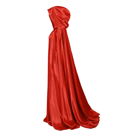 GRACEART women's cape hooded medieval cloak long Halloween costume for wedding bride evening dress bridal gown