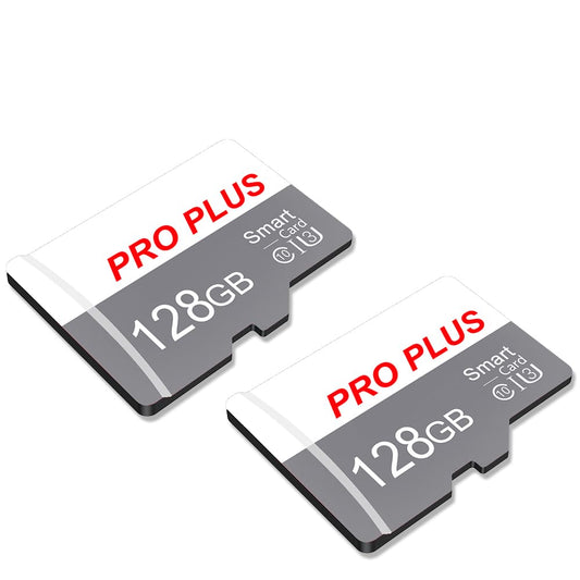 2 Pack Memory Card 128GB with Adapter, High Speed Memory Card, UHS-I C10 A1 Memory TF Card for Tablet/Mobile Phone/Camera/Car Audio/Game Console (TF183 White Gray 128GB)