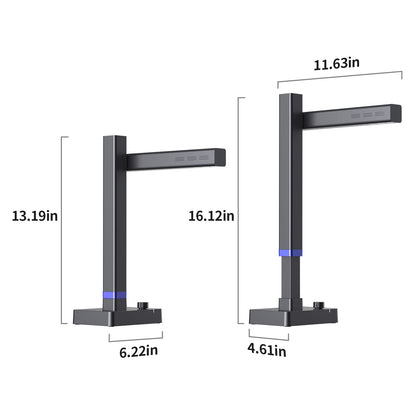 CZUR Shine Ultra Pro | Portable document scanner 24 MP document camera A3 book scanner OCR scanner Visualizer with fill light for home office online teaching Windows & macOS available