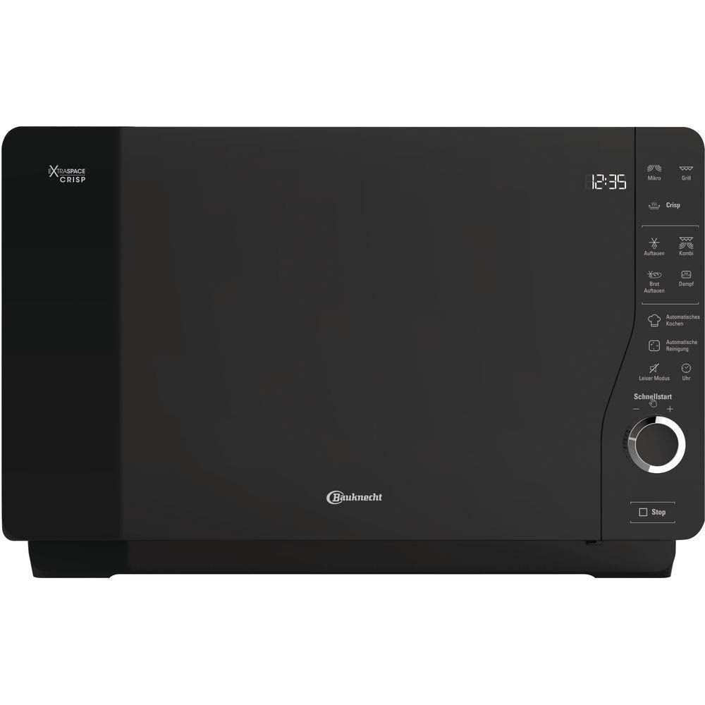 Bauknecht ExtraSpace Crisp MW 427 SL/Combination Grill and Microwave/Maximum Flexibility-No Turntable/800 W/25 L Capacity/Grill 1000 W/Crisp Function/Steam Cooking Function/AutoClean, Silver