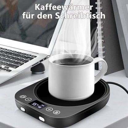 Coffee warmer, Upgraded mug warmer, Electric beverage warmer, Coffee cup warmer with 9 temperature settings, Automatic on/off candle warmer with gravity detection, Scheduled shutdown.