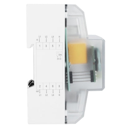 Judavry 3-phase power meter, DIN rail three-phase four-wire power meter digital 230/400V 5-100A electricity meter LCD energy meter for DIN rail sub-metering electricity.