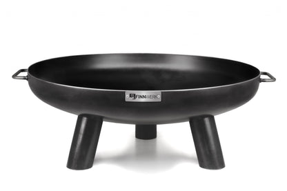 Finnwerk HARRI fire bowl 70 cm - Massive and decorative black fire pit - Fire bowls for the garden - Simple and stylish - Matching fire bowl covers and accessories available separately.