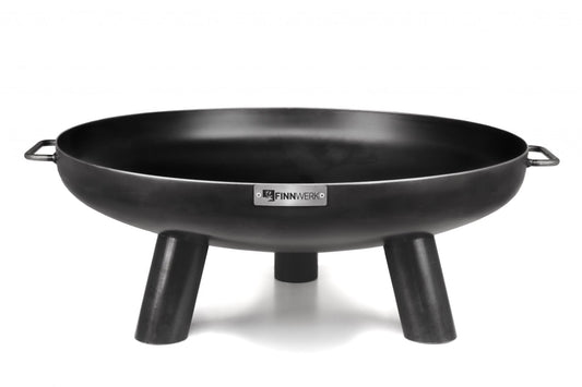 Finnwerk HARRI fire bowl 70 cm - Massive and decorative black fire pit - Fire bowls for the garden - Simple and stylish - Matching fire bowl covers and accessories available separately.