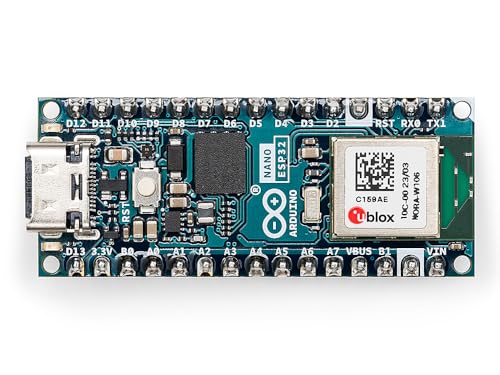 Arduino Nano ESP32 with Headers [ABX00083] - Compact board with ESP32 microcontroller, WiFi and Bluetooth, perfect for IoT projects, automation, and connected applications with Arduino IDE.
