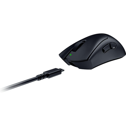 Razer DeathAdder V3 HyperSpeed - Ultra-light wireless ergonomic esports gaming mouse with 26K DPI (55g light, soft-touch coating, 100 hours battery life, HyperSpeed with 8K Hz) Black.