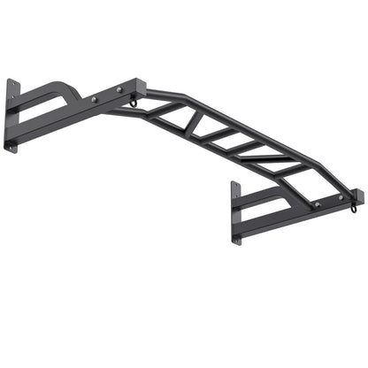 SELEWARE 48'' Wall Mounted High Performance Pull Up Bar, multifunctional pull up bar with cable pulley system for home gym, LAT pulldown training attachments, hanger for heavy bags.
