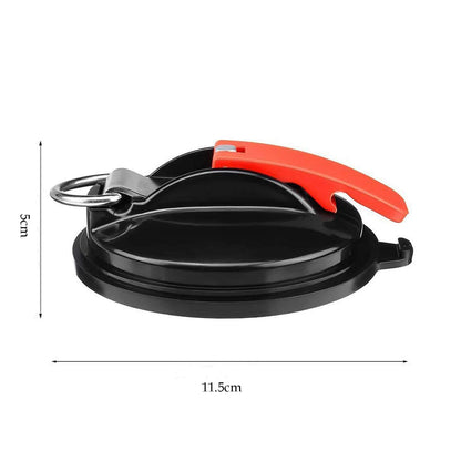 Suction cup hooks - set of 4 suction cups with 8 S-hooks, multi-functional suction cups, strong hooks for camping, RV, household, workshop, awnings, sunshades, tarps, car tensioners.