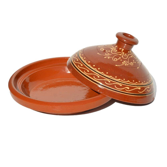 Moroccan tajine for cooking, glazed, Ø 30 cm, serves 4-5 people. Handcrafted clay pot for stewing, Moroccan, Arabic, Oriental.