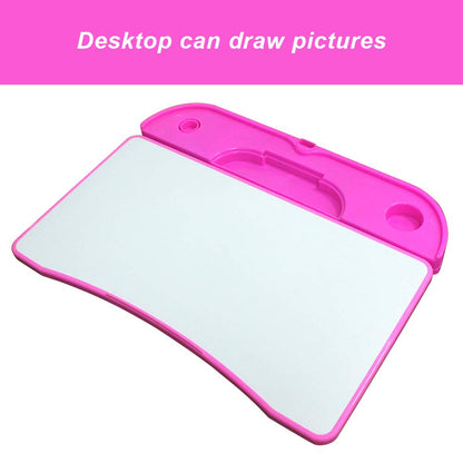 Yinleader Kids Desk Chair Set, Adjustable Multifunctional Desk and Chair, ergonomic Pink Student Desk with Lamp and Bookstand Best Desk (Pink)