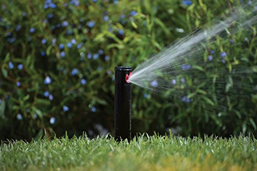4 x Hunter PGJ-04 pop-up sprinklers - black, red - metal - irrigation sprinkler